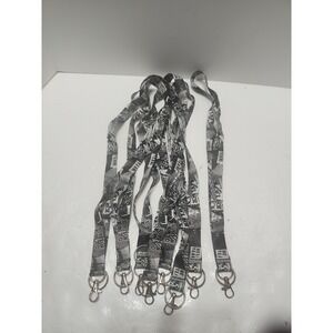 Lot Of 8 Buckle-Down brand "Grunge Chaos" Neck Lanyards Keys/ ID